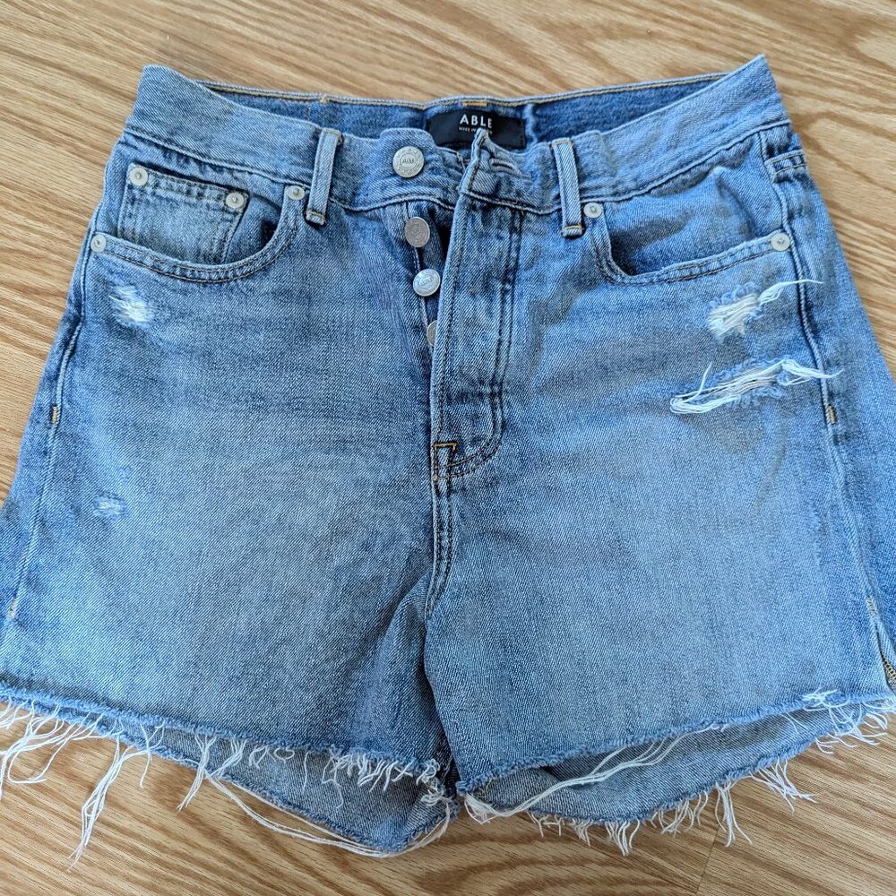Able High Rise Jean Shorts